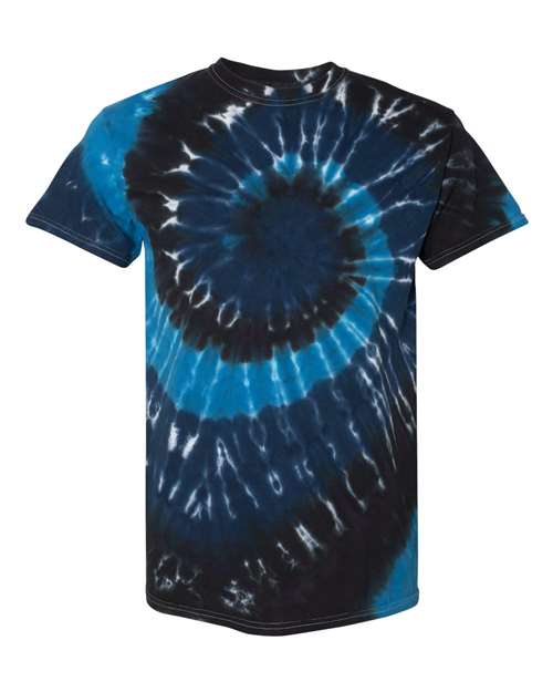 Dyenomite 200MS Multi-Color Spiral Tie-Dyed T-Shirt - Deep Sea - HIT a Double