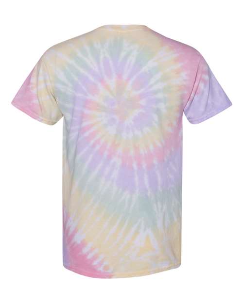 Dyenomite 200MS Multi-Color Spiral Tie-Dyed T-Shirt - Hazy Rainbow - HIT a Double