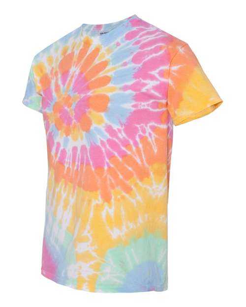 Dyenomite 200MS Multi-Color Spiral Tie-Dyed T-Shirt - Aerial Spiral - HIT a Double