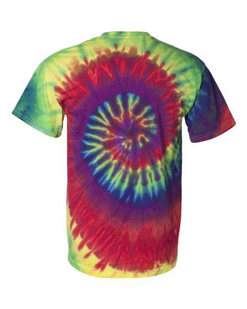 Dyenomite 200MS Multi-Color Spiral Tie-Dyed T-Shirt - Classic Rainbow Spiral - HIT a Double