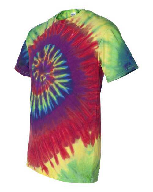 Dyenomite 200MS Multi-Color Spiral Tie-Dyed T-Shirt - Classic Rainbow Spiral - HIT a Double