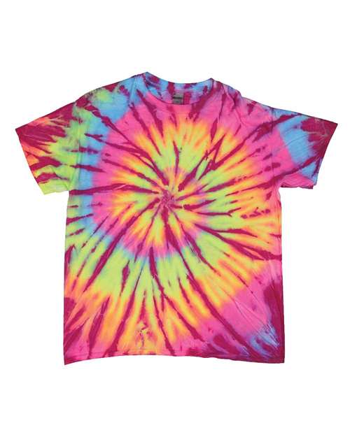 Dyenomite 200NR Neon Rush Tie-Dyed T-Shirt - Pomegranate - HIT a Double