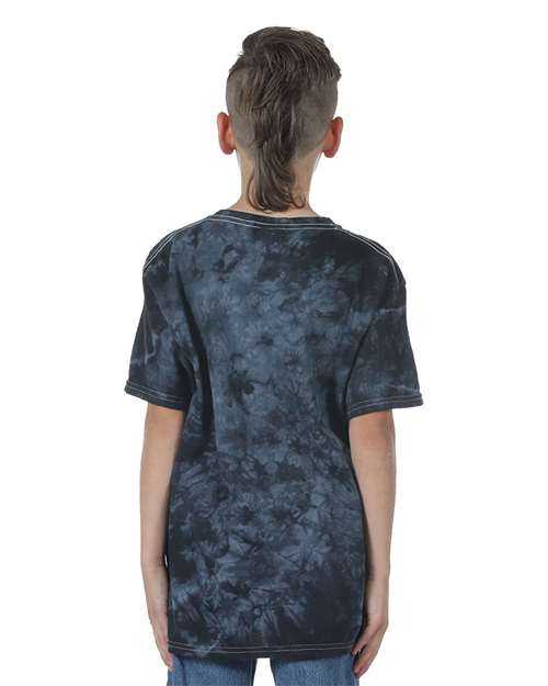 Dyenomite 20BCR Youth Crystal Tie Dye T-Shirt - Black Crystal - HIT a Double