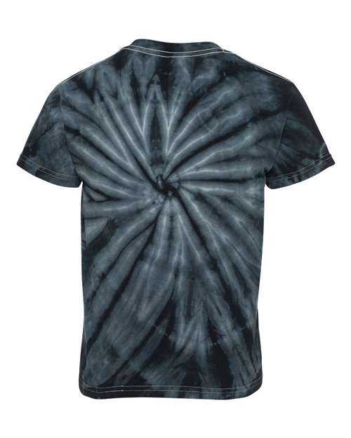 Dyenomite 20BCY Youth Cyclone Vat-Dyed Pinwheel Short Sleeve T-Shirt - Black - HIT a Double