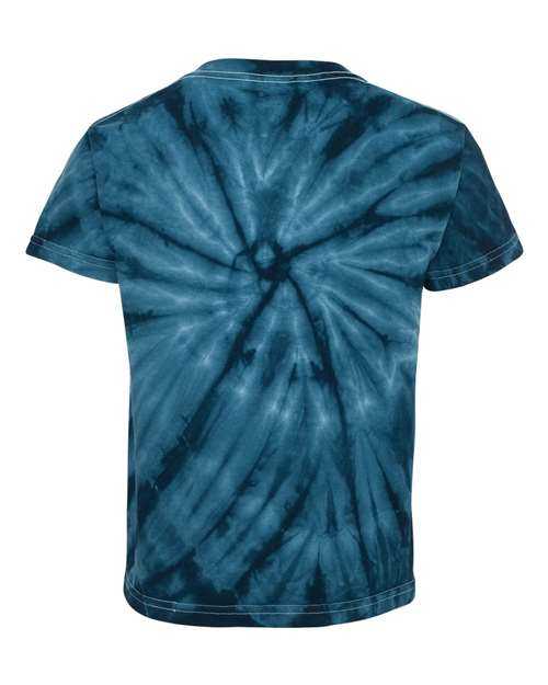 Dyenomite 20BCY Youth Cyclone Vat-Dyed Pinwheel Short Sleeve T-Shirt - Navy - HIT a Double