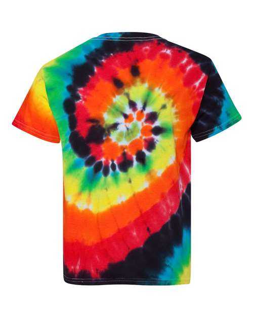 Dyenomite 20BMS Youth Multi-Color Spiral Tie-Dyed T-Shirt - Illusion - HIT a Double