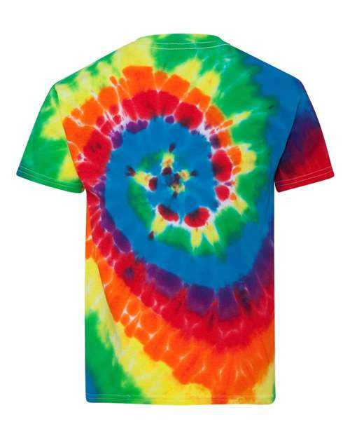Dyenomite 20BMS Youth Multi-Color Spiral Tie-Dyed T-Shirt - Michelangelo - HIT a Double