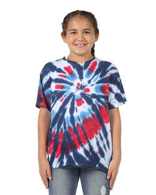 Dyenomite 20BTD Youth Rainbow Cut-Spiral T-Shirt - Americus - HIT a Double
