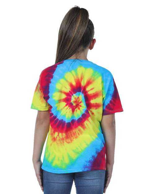 Dyenomite 20BTI Youth Tide Tie Dye T-Shirt - Rainbow Tide - HIT a Double