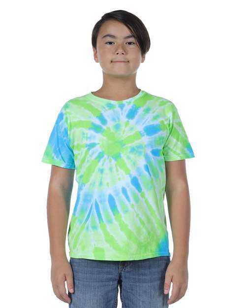Dyenomite 20BTY Youth Typhoon Tie Dye T-Shirt - Bora Bora - HIT a Double