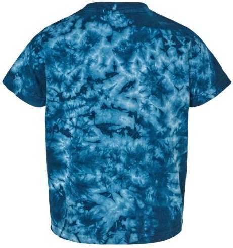 Dyenomite 330CR Toddler Crystal Tie-Dyed T-Shirt - Navy&quot; - &quot;HIT a Double