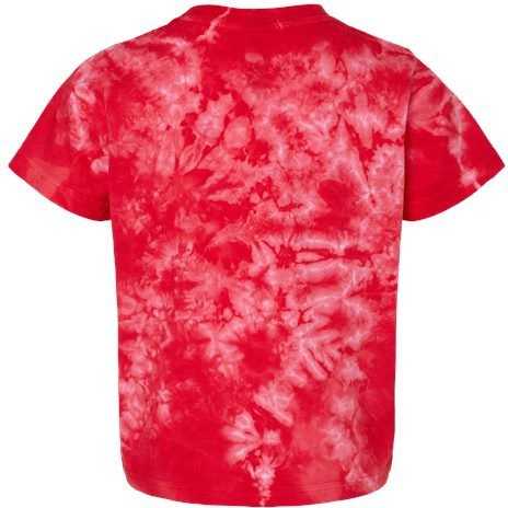Dyenomite 330CR Toddler Crystal Tie-Dyed T-Shirt - Red&quot; - &quot;HIT a Double