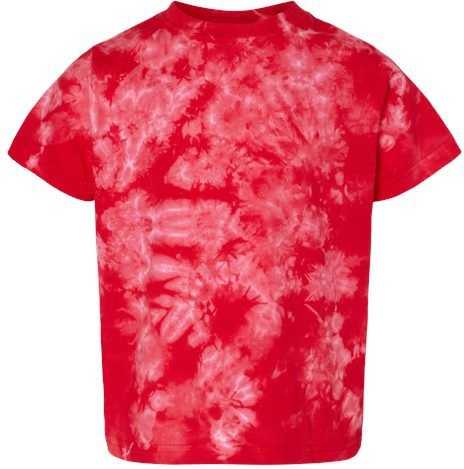 Dyenomite 330CR Toddler Crystal Tie-Dyed T-Shirt - Red" - "HIT a Double