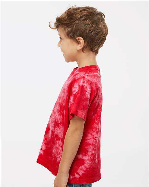 Dyenomite 330CR Toddler Crystal Tie-Dyed T-Shirt - Red&quot; - &quot;HIT a Double