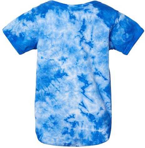 Dyenomite 340CR Infant Crystal Tie-Dyed Onesie - Royal&quot; - &quot;HIT a Double