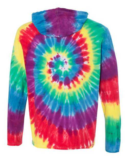 Dyenomite 430VR Tie-Dyed Hooded Pullover T-Shirt - Classic Rainbow Spiral - HIT a Double