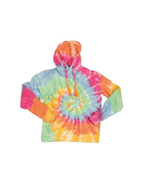 Dyenomite 854MS Multi-Color Spiral Pullover Hooded Sweatshirt - Aerial Spiral - HIT a Double
