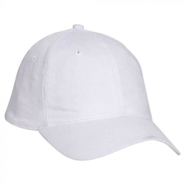 OTTO 10-271 Stretchable Washed Pigment Dyed Cotton Twill Low Profile Pro Style Soft Crown Cap - White - HIT a Double - 1