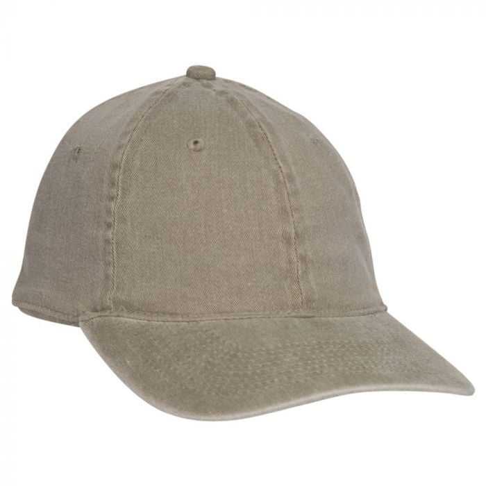 OTTO 10-271 Stretchable Washed Pigment Dyed Cotton Twill Low Profile Pro Style Soft Crown Cap - Khaki - HIT a Double - 1