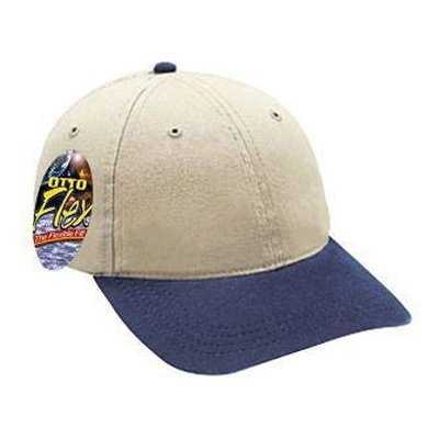 OTTO 10-275 Stretchable Garment Washed Cotton Twill Low Profile Pro Style Cap - Navy Khaki - HIT a Double - 1