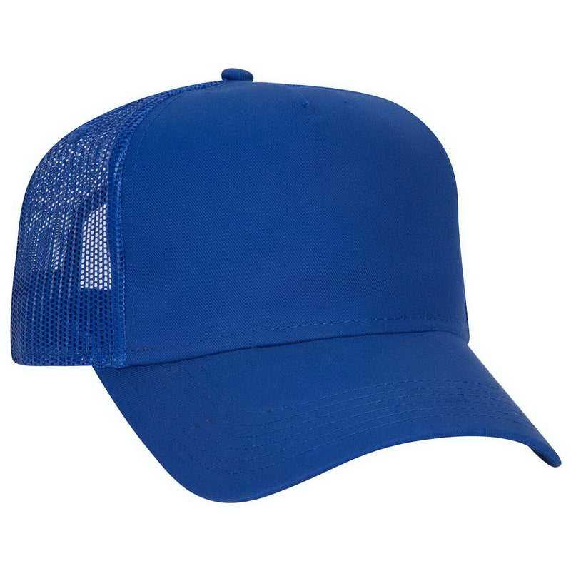 OTTO 102-664 Cotton Twill 5 Panel Low Profile Pro Style Mesh Back Cap - Royal - HIT a Double - 1