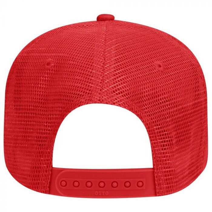 OTTO 102-664 Cotton Twill 5 Panel Low Profile Pro Style Mesh Back Cap - Red - HIT a Double - 2