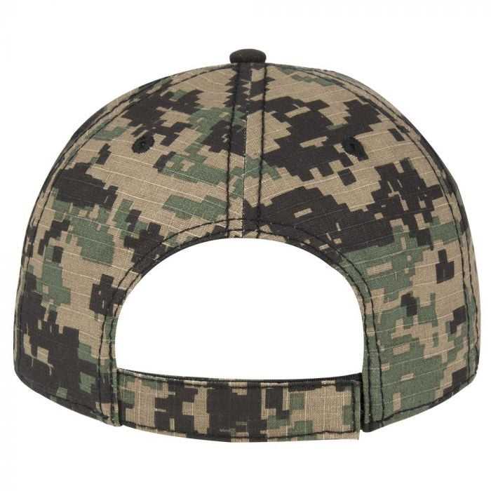 OTTO 103-1178 Digital Camouflage 6 Panel Low Profile Baseball Cap - Black Dark Green DarkKhaki - HIT a Double - 2