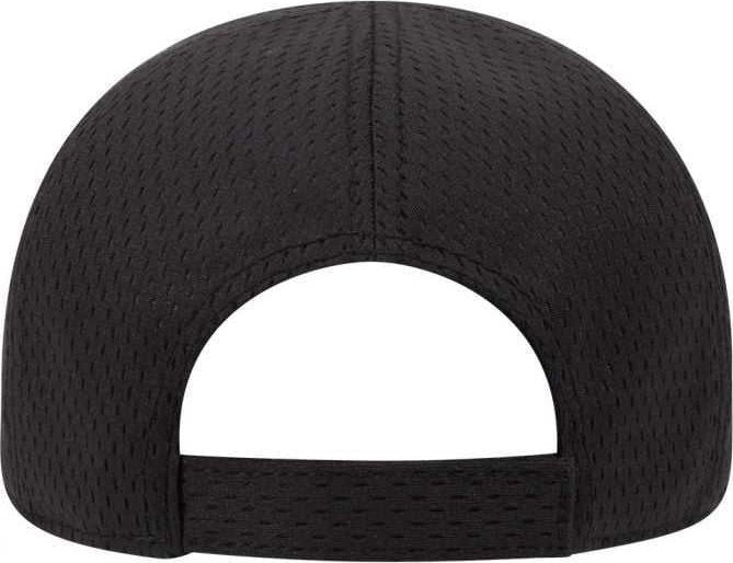 OTTO 103-1243 6 Panel Low Profile Polyester Canvas Pro Mesh Back Cap - Dark Brown Black - HIT a Double - 2