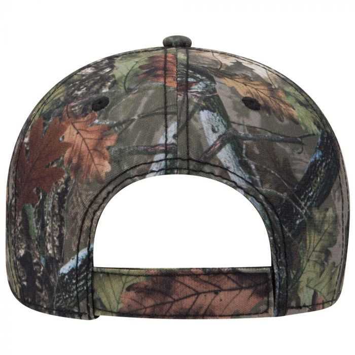OTTO 103-1263 6 Panel Camouflage Polyester Canvas Low Profile Cap - Nature Pattern Dark Khaki - HIT a Double - 2