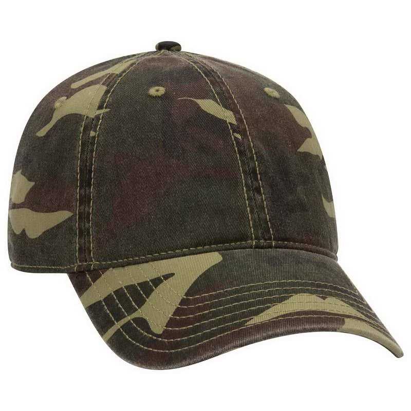 OTTO 103-713 Camouflage Garment Washed Cotton Twill Low Profile Pro Style Cap - Camo 001 - HIT a Double - 2