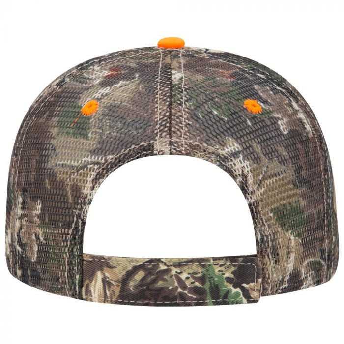 OTTO 106-752 Camouflage 6 Panel Low Profile Mesh Back Trucker Cap - Light Loden Brown Kelly - HIT a Double - 2