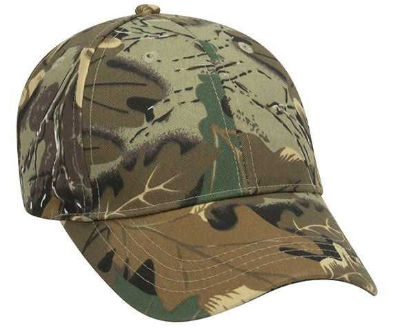 OTTO 108-757 Camouflage Youth 6 Panel Low Profile Baseball Cap - Khaki Brown Light Olive Green - HIT a Double - 1