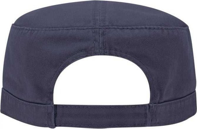 OTTO 109-791 Superior Garment Washed Cotton Twill Military Style Cap with Adjustable Hook and Loop - Navy - HIT a Double - 1
