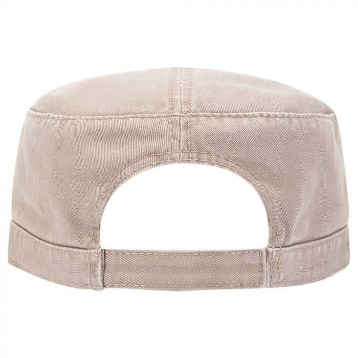 OTTO 109-791 Superior Garment Washed Cotton Twill Military Style Cap with Adjustable Hook and Loop - Khaki - HIT a Double - 2