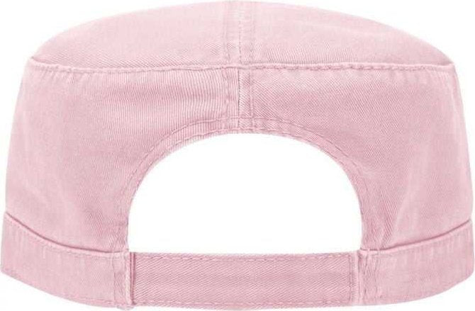 OTTO 109-791 Superior Garment Washed Cotton Twill Military Style Cap with Adjustable Hook and Loop - Pink - HIT a Double - 2