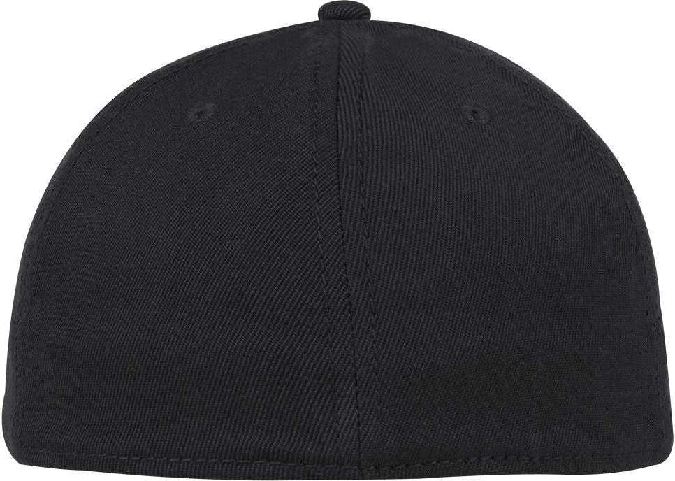 OTTO 11-1164 Stretchable Wool Blend Twill Flex 6 Panel Low Profile Baseball Cap - Black - HIT a Double - 2