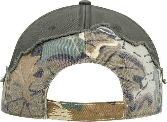 OTTO 110-1093 Camouflage 6 Panel Low Profile Baseball Cap - Olive Green Khaki Brown Light Olive Green - HIT a Double - 2