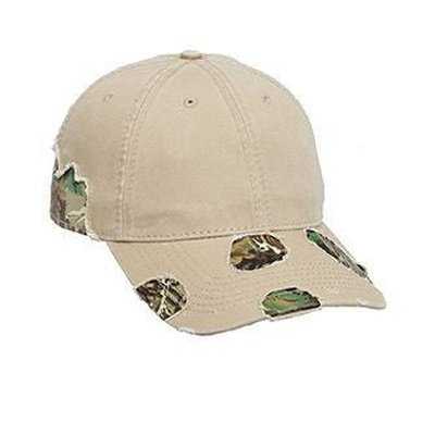 OTTO 110-1093 Camouflage 6 Panel Low Profile Baseball Cap - Khaki Light Loden Brown Kelly - HIT a Double - 1