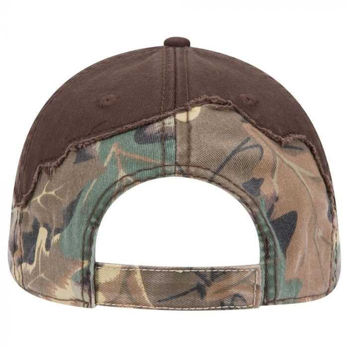 OTTO 110-1093 Camouflage 6 Panel Low Profile Baseball Cap - Dark Brown Khaki Brown Light Olive Green - HIT a Double - 1