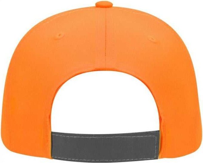 OTTO 114-815 Neon 6 Panel Low Profile Baseball Cap - Neon Orange Ref.Gray - HIT a Double - 2