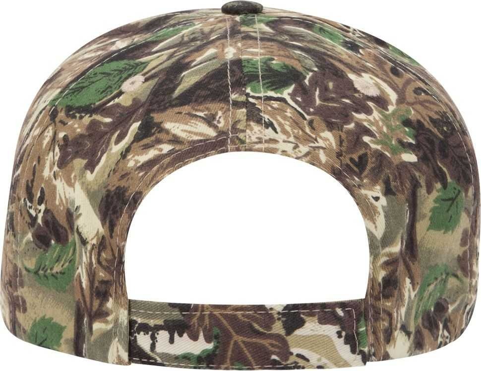 OTTO 120-838 Camouflage 5 Panel Mid Profile Style Cap - Light Loden Brown Kelly - HIT a Double - 2