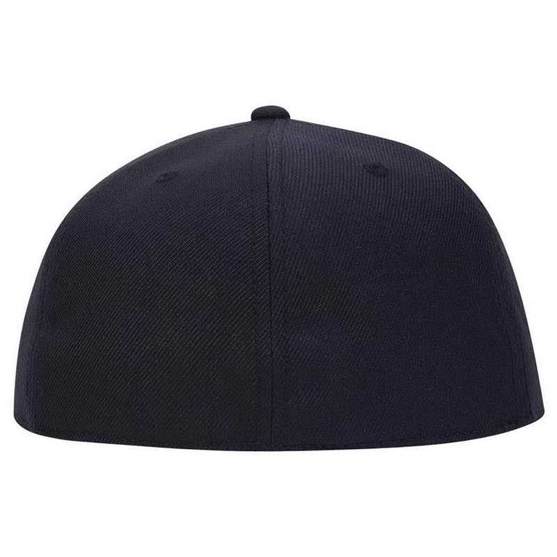 OTTO 123-969 Fit Wool Blend Flat Visor Fitted Pro Style Cap - Navy - HIT a Double - 2