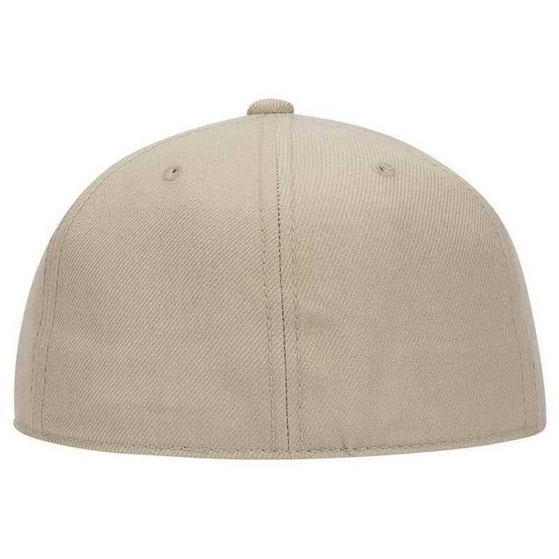 OTTO 123-969 Fit Wool Blend Flat Visor Fitted Pro Style Cap - Khaki - HIT a Double - 2