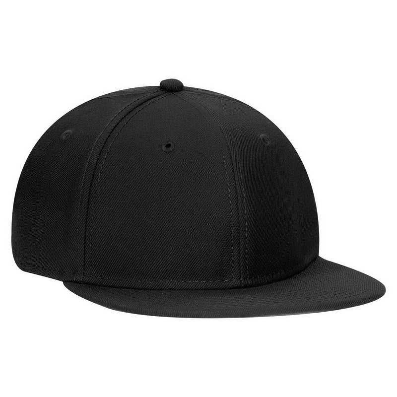 OTTO 125-978 Wool Blend Flat Visor Pro Style Snapback Cap - Black - HIT a Double - 1