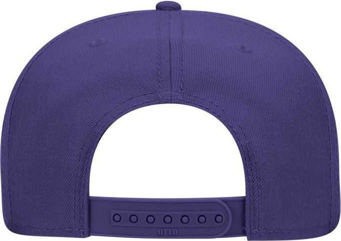 OTTO 125-978 Wool Blend Flat Visor Pro Style Snapback Cap - Purple - HIT a Double - 2