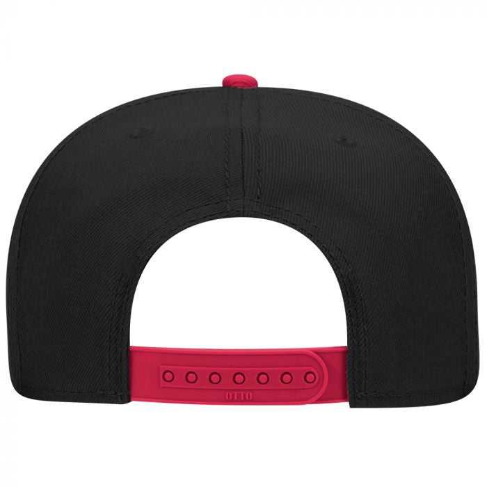 OTTO 125-978 Wool Blend Flat Visor Pro Style Snapback Cap - Red Black Black - HIT a Double - 2