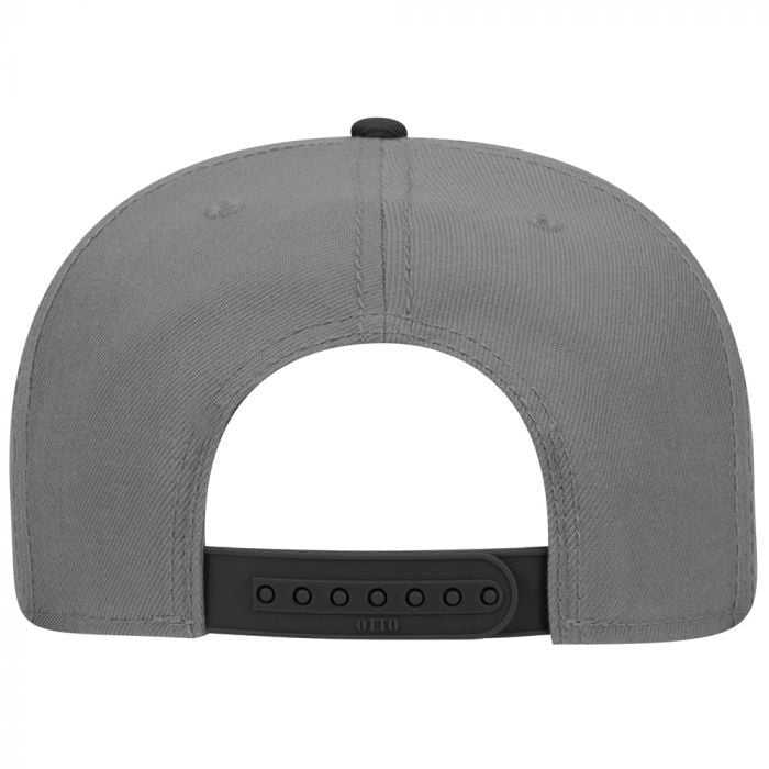 OTTO 125-978 Wool Blend Flat Visor Pro Style Snapback Cap - Black Charcoal Charcoal - HIT a Double - 1