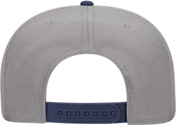 OTTO 125-978 Wool Blend Flat Visor Pro Style Snapback Cap - Navy Gray Gray - HIT a Double - 2