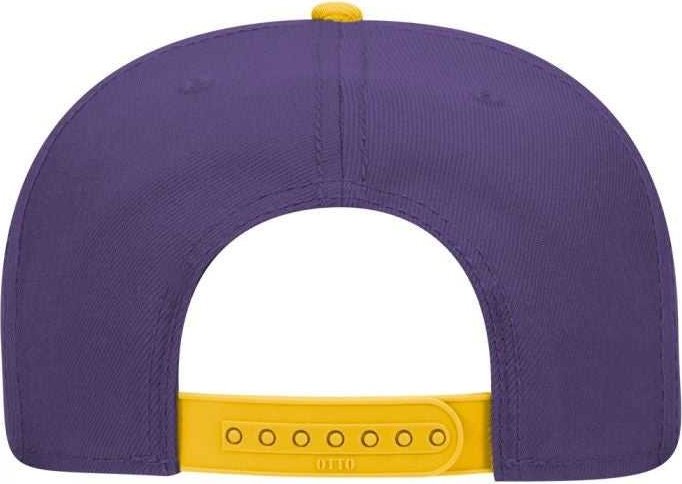 OTTO 125-978 Wool Blend Flat Visor Pro Style Snapback Cap - Gold Purple Purple - HIT a Double - 2