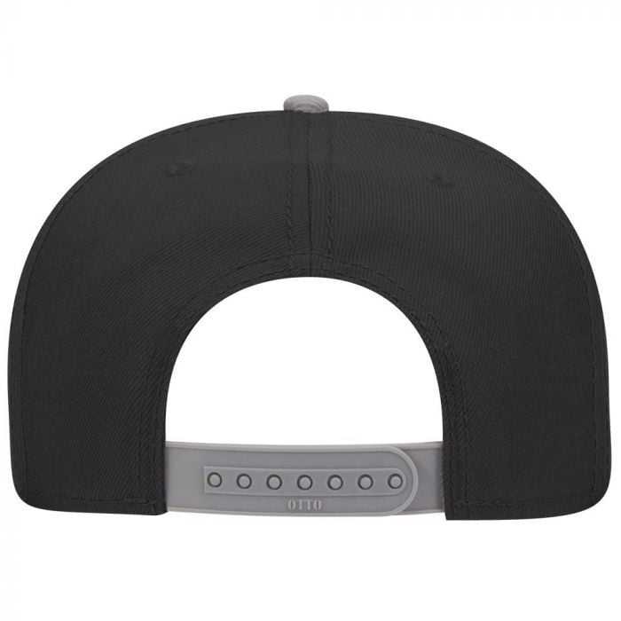OTTO 125-978 Wool Blend Flat Visor Pro Style Snapback Cap - Gray Black Black - HIT a Double - 1